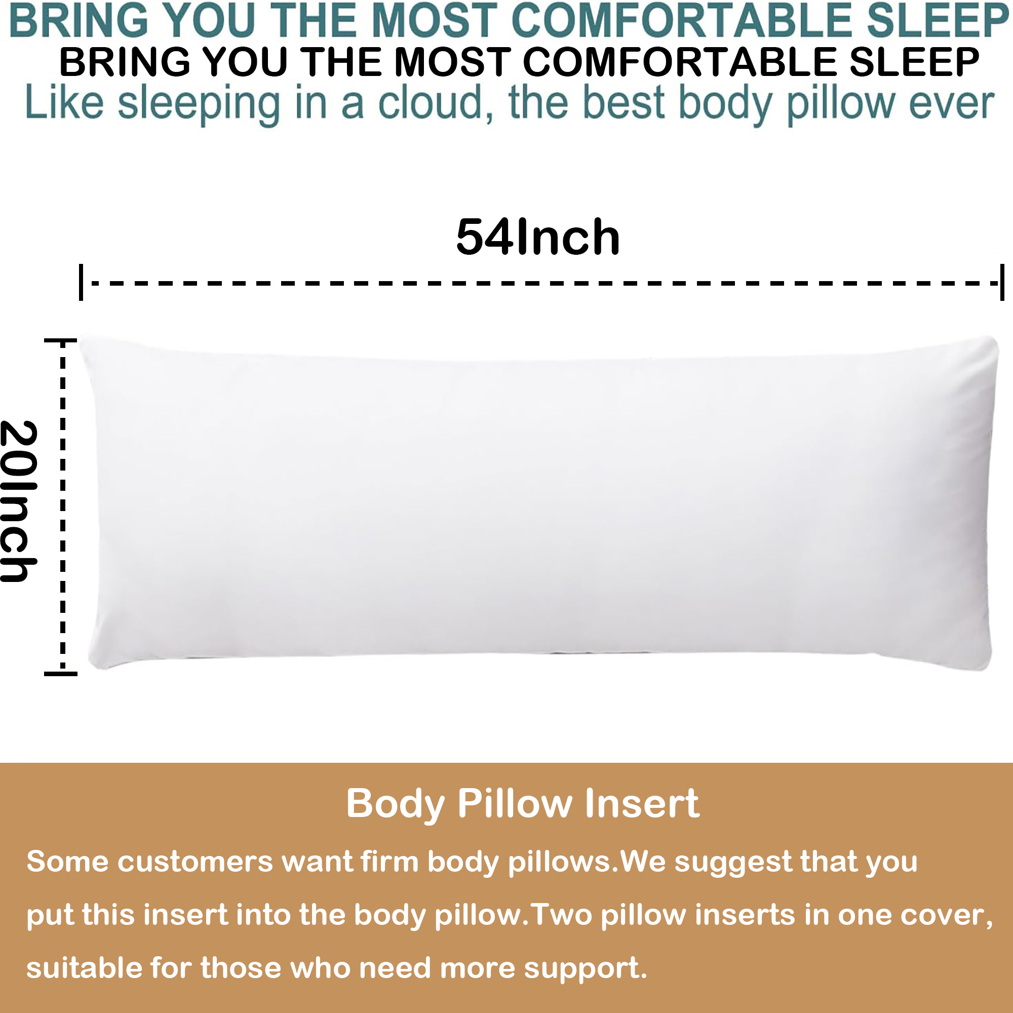 Yalamila Body Pillow Insert, 20 x 54 Inch photo 7