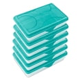 thumbnail image 1 of Sterilite 17296W06 Multipurpose Storage Supply Box w/ Lid, Molokai Blue (6 Pack), 1 of 7