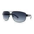 thumbnail image 4 of Mens Luxurious Euro Gentlemanly Rectangle Agent Metal Rim Sunglasses Black - Smoke, 4 of 8