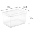 thumbnail image 3 of Sterilite 20 Qt Storage Boxes, Clear Plastic Containers with Snap Lids, Set of 18, White, 3 of 7