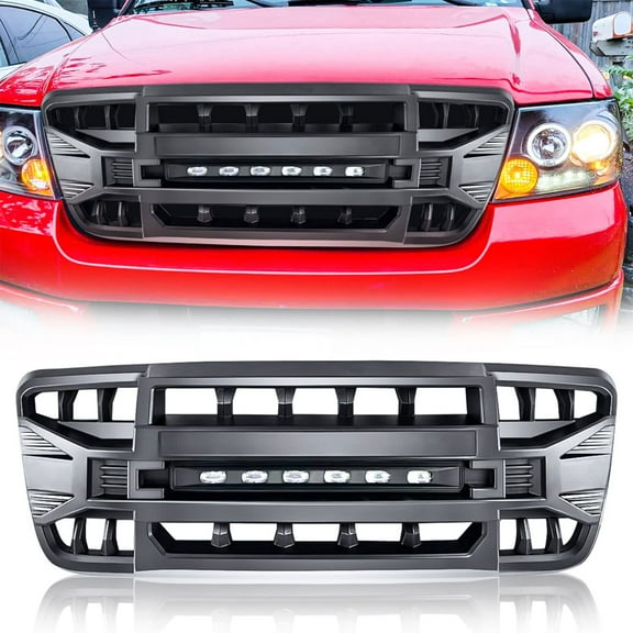 American Modified AMFMAA00113 Front Armor Grille with LED for Ford F150