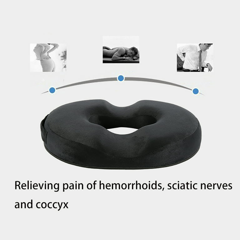 HUISILK Donut Pillow Chair Seat Cushion Office Hemorrhoid Cushions Car  Sitting Pad Tailbone Coccyx Sciatica Orthopedic Pain Pressure Relief