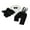 Black, variant on Newborn Baby Boy Gentleman Outfit 3Pcs Baby Boys Spring Fall Clothes Long Sleeve Lapel Button Down Bowtie Romper Waistcoat Suspender Pants Sets Baby Boy Baptism Day Wedding Church Outfit