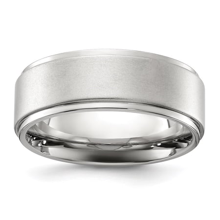 Auriga Fine Jewelry Stainless Steel Polished with Brushed Center 8mm Men s Band