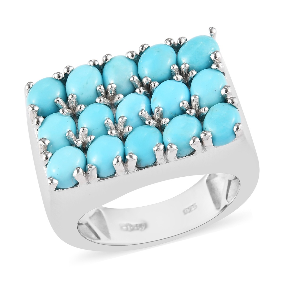 Oval Turquoise 925 Sterling Silver Men/'s Bracelet