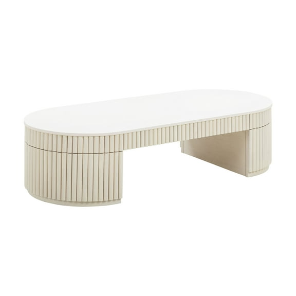TOV Furniture Bella Cream Oval Coffee Table
