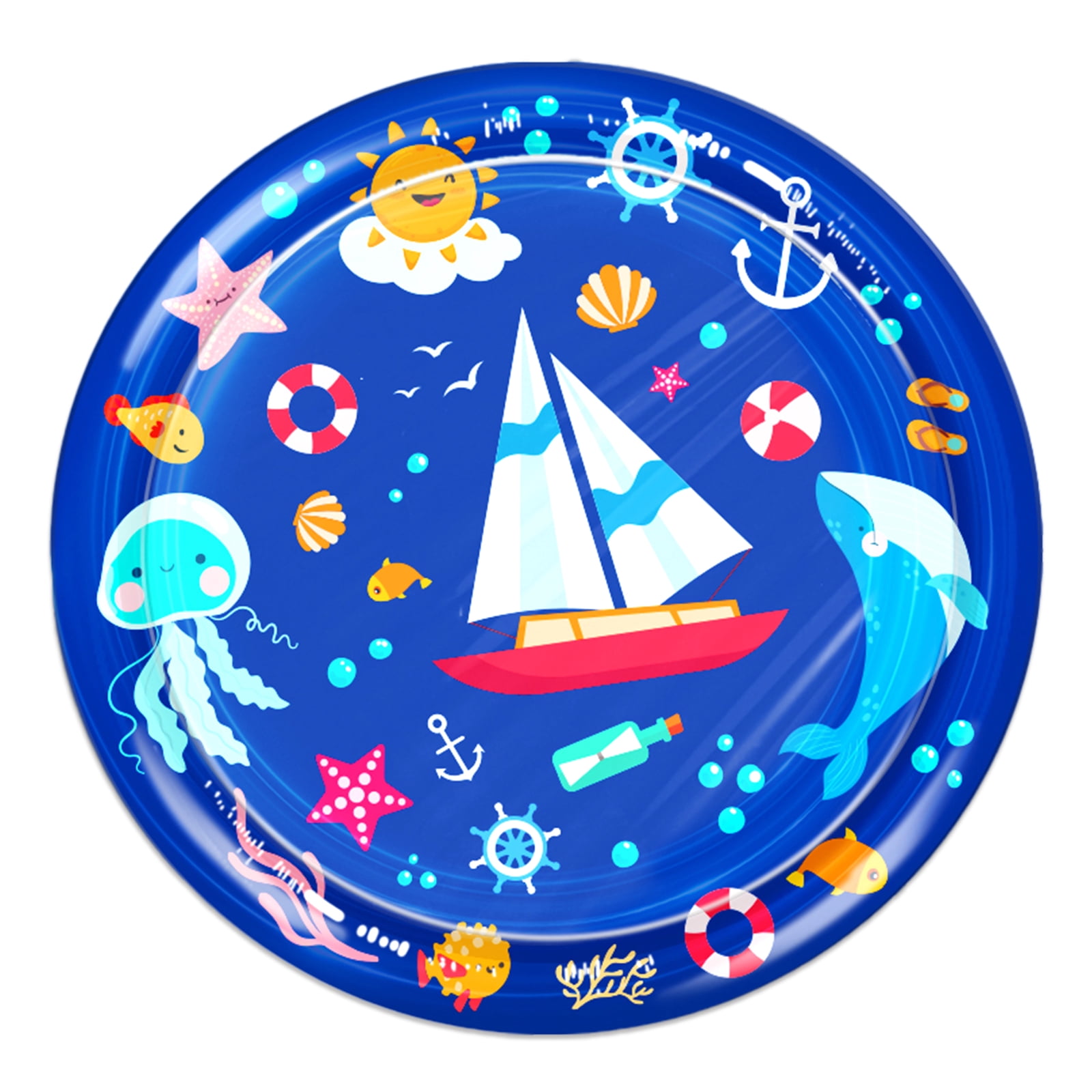 Pet Water Mat, 39.37" Summer Cool Water Sensory Play Mat, Thickened Inflatable Cooling Waterbed, Anti-Scratch Leak Proof Pad for Cats Dogs, Blue