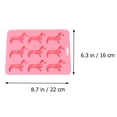 thumbnail image 3 of Molde de silicona para cubitos de hielo con forma de perro, color rosa, 3 of 7