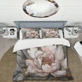 thumbnail image 2 of Designart "Peonies Elegance Pink Grey I" Floral Peony Bedding Covert Set - Peonies Pink Floral Bed Set With 1 Sham, 2 of 6