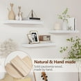 thumbnail image 6 of Floating Shelves for Wall - White Wood Wall Shelves Set of 3 - Modern Style Wooden Shelves for Room Decor & Storage, 6 of 6