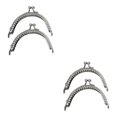 thumbnail image 3 of tssuouriy 2piece Metal Purse Frame Kiss Clasp Lock For Easy DIY Crafts Metal Frame Kiss Clasp Lock Made With Plastic Widely Used silver 10.5CM 2Set, 3 of 6