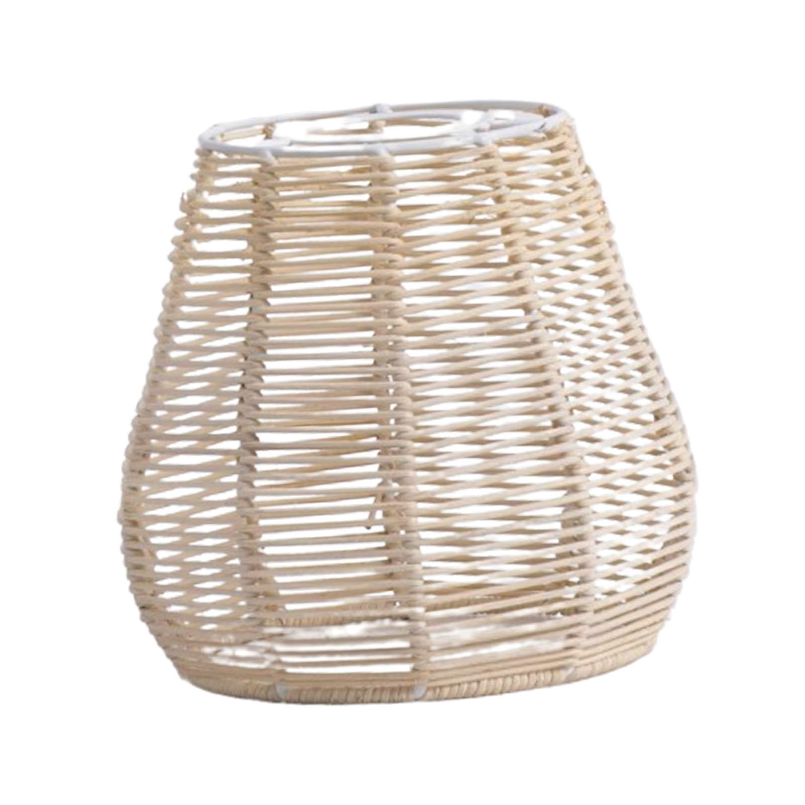 Bvdfgk Ceiling Fan Light Cover, Retro Rattan Woven Chandelier Light Cover, Woven Rattan Style B