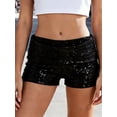 thumbnail image 4 of LMLYSoH Mini Shorts for Women Low Rise Fashion Sequin Decor Summer Going Out Micro Shorts, 4 of 9
