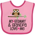 thumbnail image 3 of Inktastic Grammy and Grandpa Love Me Owl Girls Baby Bib, 3 of 4