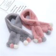 thumbnail image 2 of Bufandas Invierno Niños lindos Bufanda Niño Niñas Bufandas Imitación Cuello de piel de conejo Bufanda con pompón oso de fresa Electrónica, 2 of 5