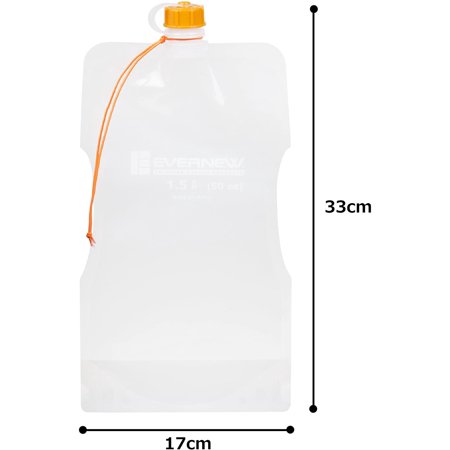 エバニュー EVERNEW ウォーターキャリー 1.5L キャンプ バーべーキュー 水筒 抗菌 自立 コンパクト 登山 軽量 ハイドレーション ウォーターキャリーバ