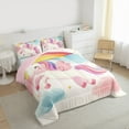 thumbnail image 3 of Castle Fairy 2-Piece Twin Size Comforter Set - Unicorn Horse Kids Fantasy Print, 3 of 8