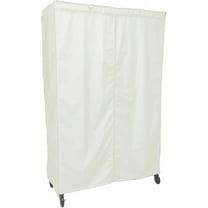Covered Living Storage Shelving unit cover, fits racks 48"Wx18"Dx72"H in Off White
