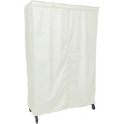 Covered Living Storage Shelving unit cover, fits racks 48"Wx18"Dx72"H in Off White