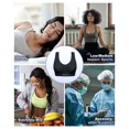 thumbnail image 3 of A AGROSTE 3 Pack Sports Bra for Women Seamless Wireless Low Support Workout Bra Comfy Sleep Bra with Removable Padded, 3 of 4