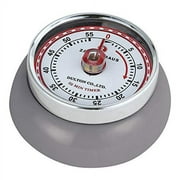 Zassenhaus Magnetic Retro 60 Minute Kitchen Timer, 2.75-Inch, Cool Gray