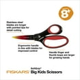 thumbnail image 3 of Fiskars Big Kids Scissors, 6", Pointed, School Supplies for Kids 8 & Up, Red/Black Ombre, 3 of 13