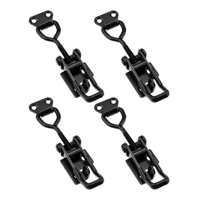 4Pcs Toggle Clamps Iron Pull Hasp Hasp Toggle Lock Clamp for Wood Box Case Trunk 180KG