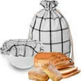 thumbnail image 3 of kurtrusly Homemade Linen Bread With Bread Bags Linen Bread Bags For Homemade Eco-Friendly Bread Rounds For Storing Sourdough B 30*40CM, 3 of 6