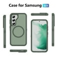 thumbnail image 3 of Samsung Galaxy S23 Phone Case, Phone case Samsung Galaxy S23 Magnetic Case [Compatible with MagSafe] Tough Rugged Matte Slim Shockproof Anti-Fingerprint Anti-Scratch Protective Cover, Light Green, 3 of 9