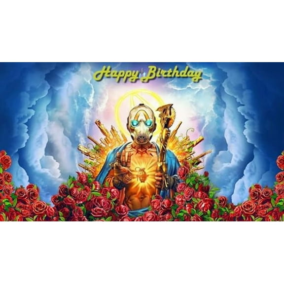 Borderland 3 Birthday Edible cake topper for 1/4 sheet cake or larger