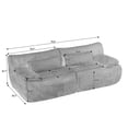 thumbnail image 2 of 78.8" Corduroy Loveseat Sofa for Living Room,Oversized 2 Seater Modern Cloud Boneless Couches for Apartment,Dorm Room,Office,Brown, 2 of 2