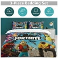 thumbnail image 4 of Fortnite Bedding Sets Twin Queen King Size Game Printed Bed Set 3Pcs Duvet Cover Bedroom Decor for Boys Girls Adult Gift 1Comforter+2 Pillowcases, 4 of 7
