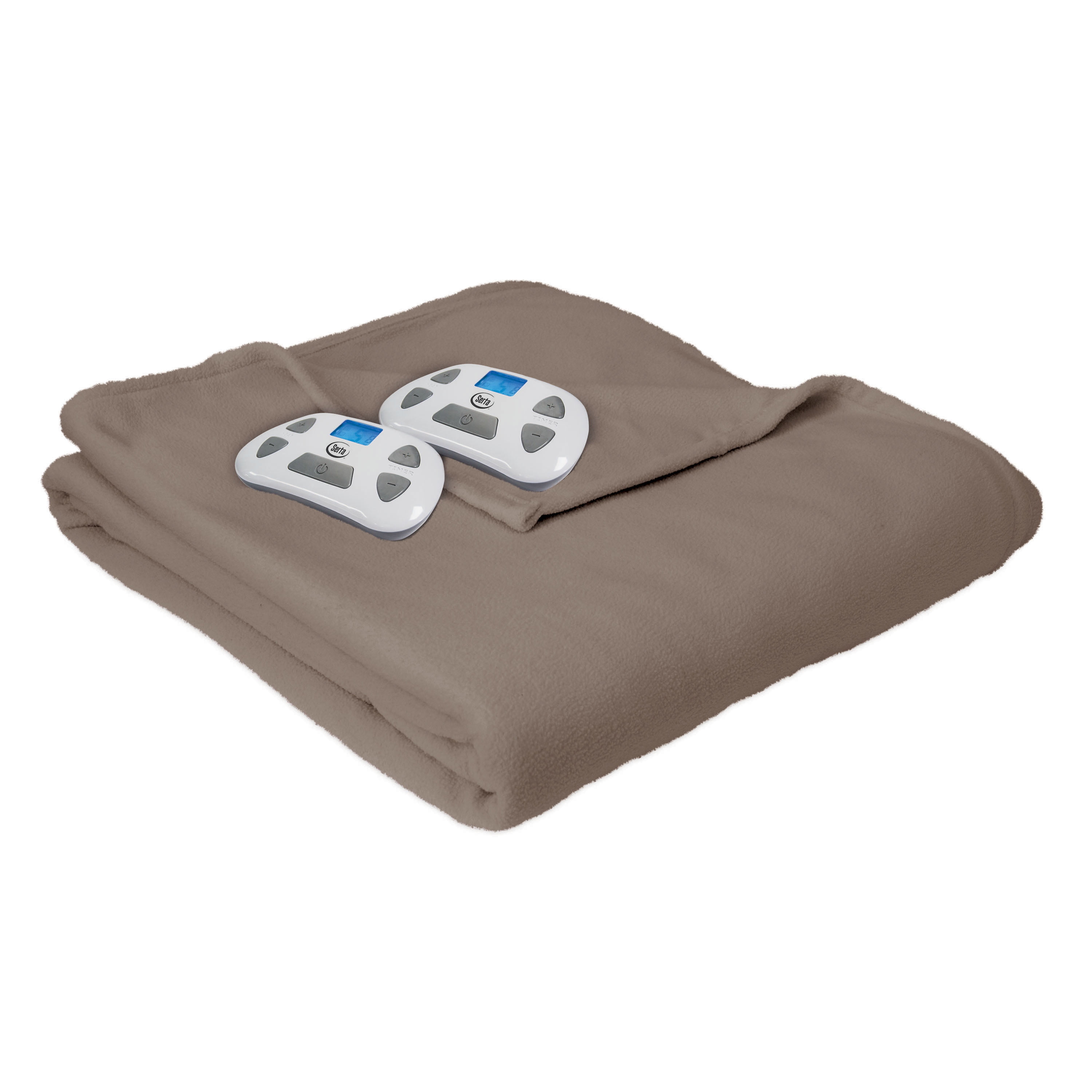 Serta MicroFleece Electric Heated Blanket, King, Beige