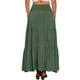 thumbnail image 3 of Falda Maxi Chic de Verano Inspire para Mujer, Falda Larga Bohemia de Cintura Alta Elástica, Verde, 3 of 6
