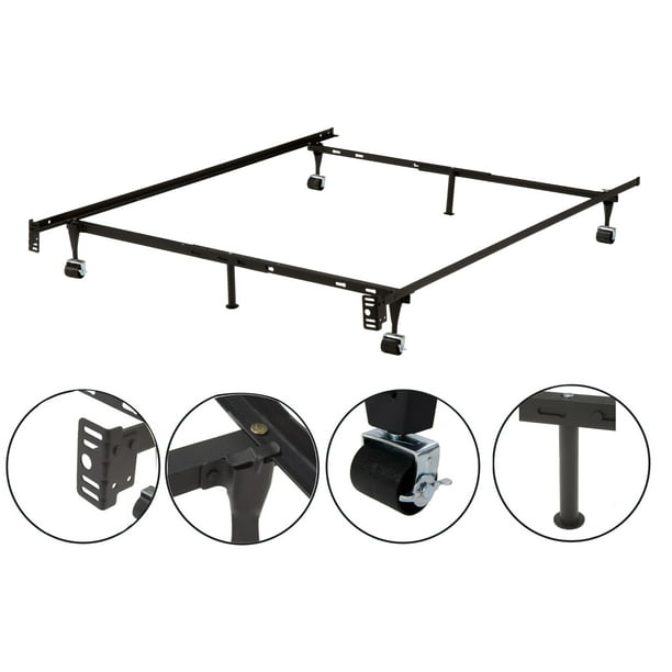 Full Xl Queen Metal Bed Frame Black, Are All Metal Bed Frames The Same