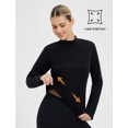 thumbnail image 6 of baleaf Thermal Shirts for Women Long Sleeve Turtleneck Tops Fleece Lined Base Layer with Thumb Hole Cold Weather Winter Gear Black S, 6 of 7