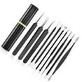 thumbnail image 4 of Agujas 10pcs Granplas Agujas de Acero Carbono Cabeza Negras Portátiles Extractor de Belleza de Cara Multifuncional Con Estuche de Aluminio, 4 of 8
