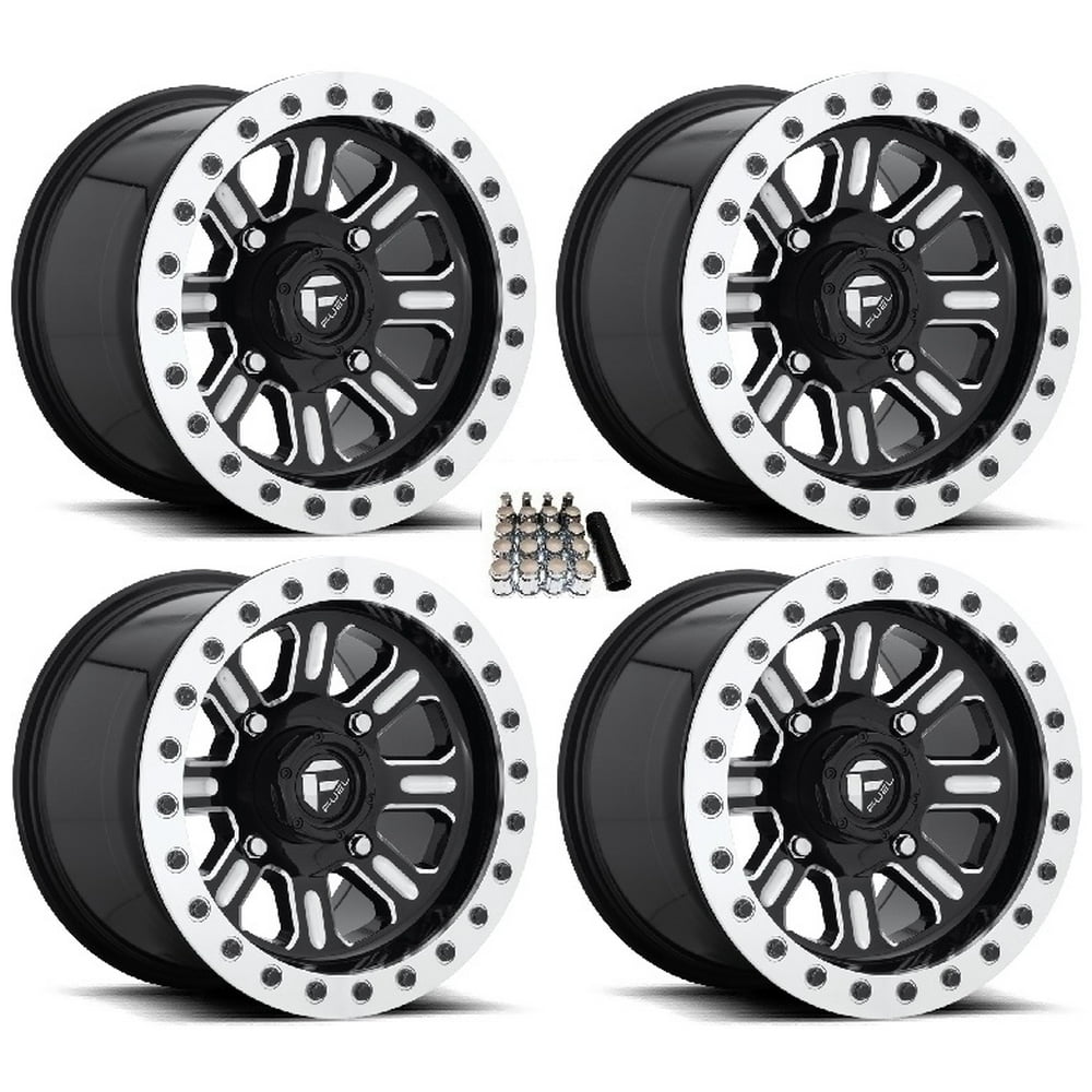 Fuel Hardline Beadlock UTV Wheels Black 15x7/15x10 Polaris RZR 1000 XP