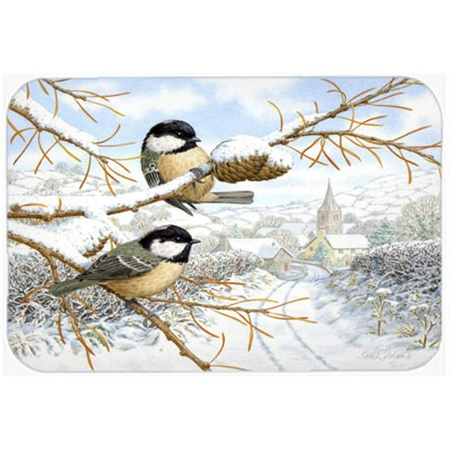 Carolines Treasures ASA2192CMT Coal Tits Kitchen or Bath Mat, 20 x 30