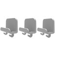 thumbnail image 1 of Soporte de soporte de montaje en pared de 3 piezas Soporte de ABS adhesivo de doble cara para Ebook / Tablet / Smartphone Advancent EL3348-02B, 1 of 2
