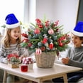 thumbnail image 1 of Adornos navideños, adornos navideños, regalos navideños, decoración navideña, gorro navideño grueso, gorro de Papá Noel, 1 of 5