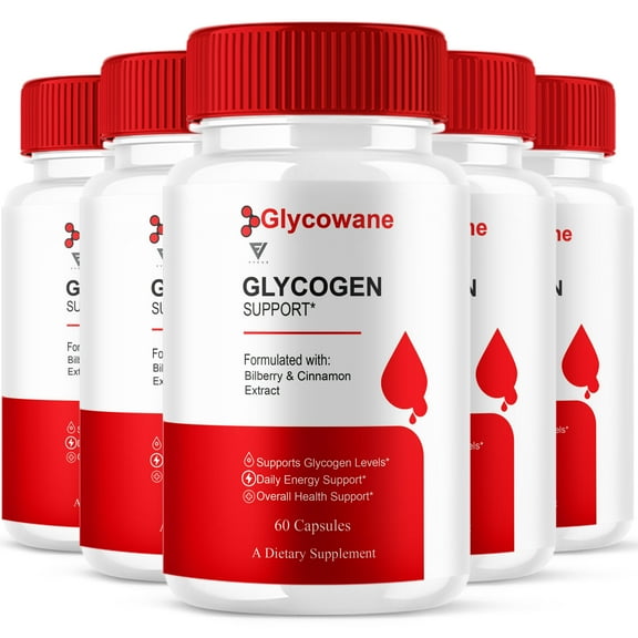 (5 Pack) Glycowane Maximum Strength Glycogen Support, Glyco Wane Advanced Overall Health Support (300 Capsules)