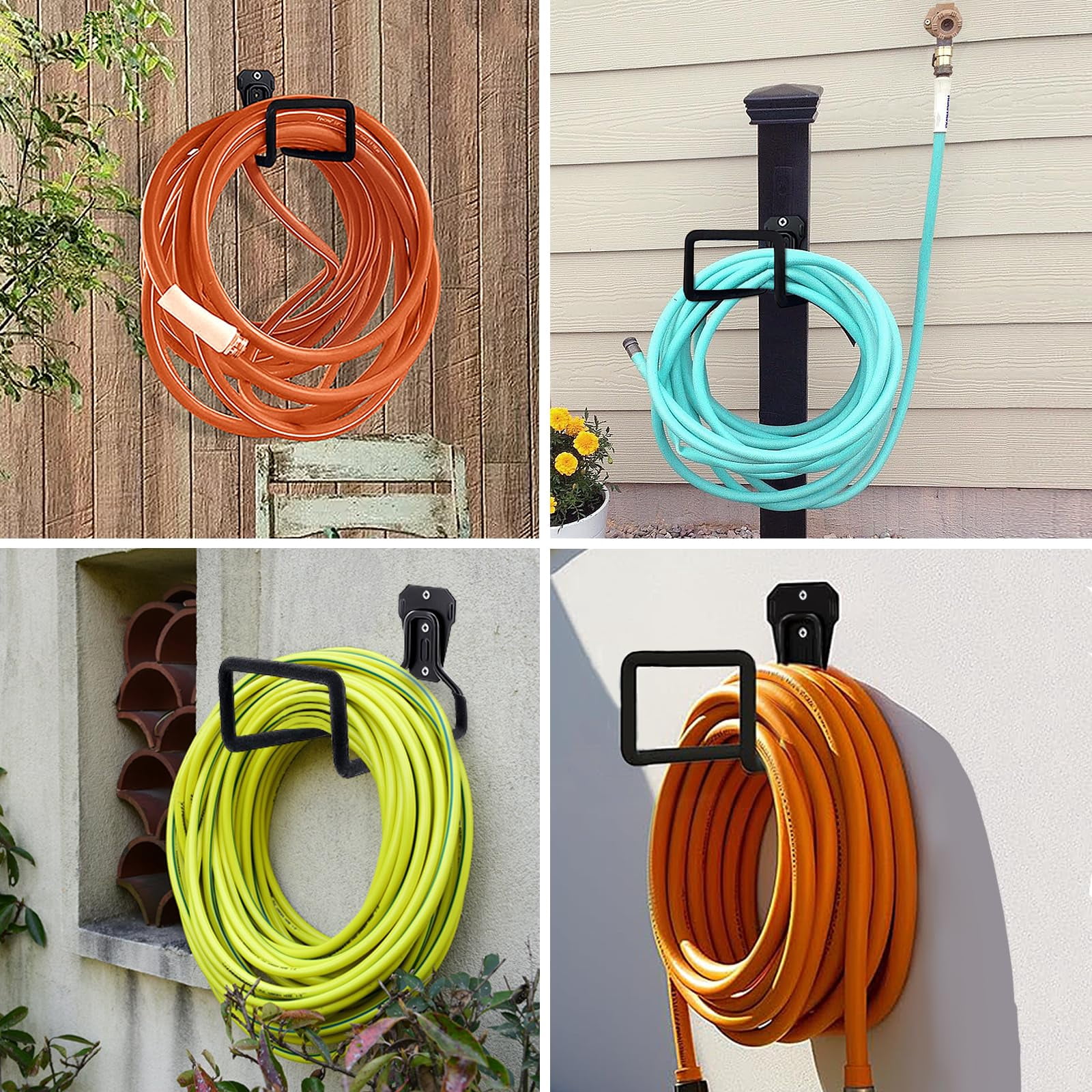 Hose Hanger  Holder Wall Mount Heavy Duty Organizer For Garden Hoses Metal Hook Outdoor Rack Water 3 Pack