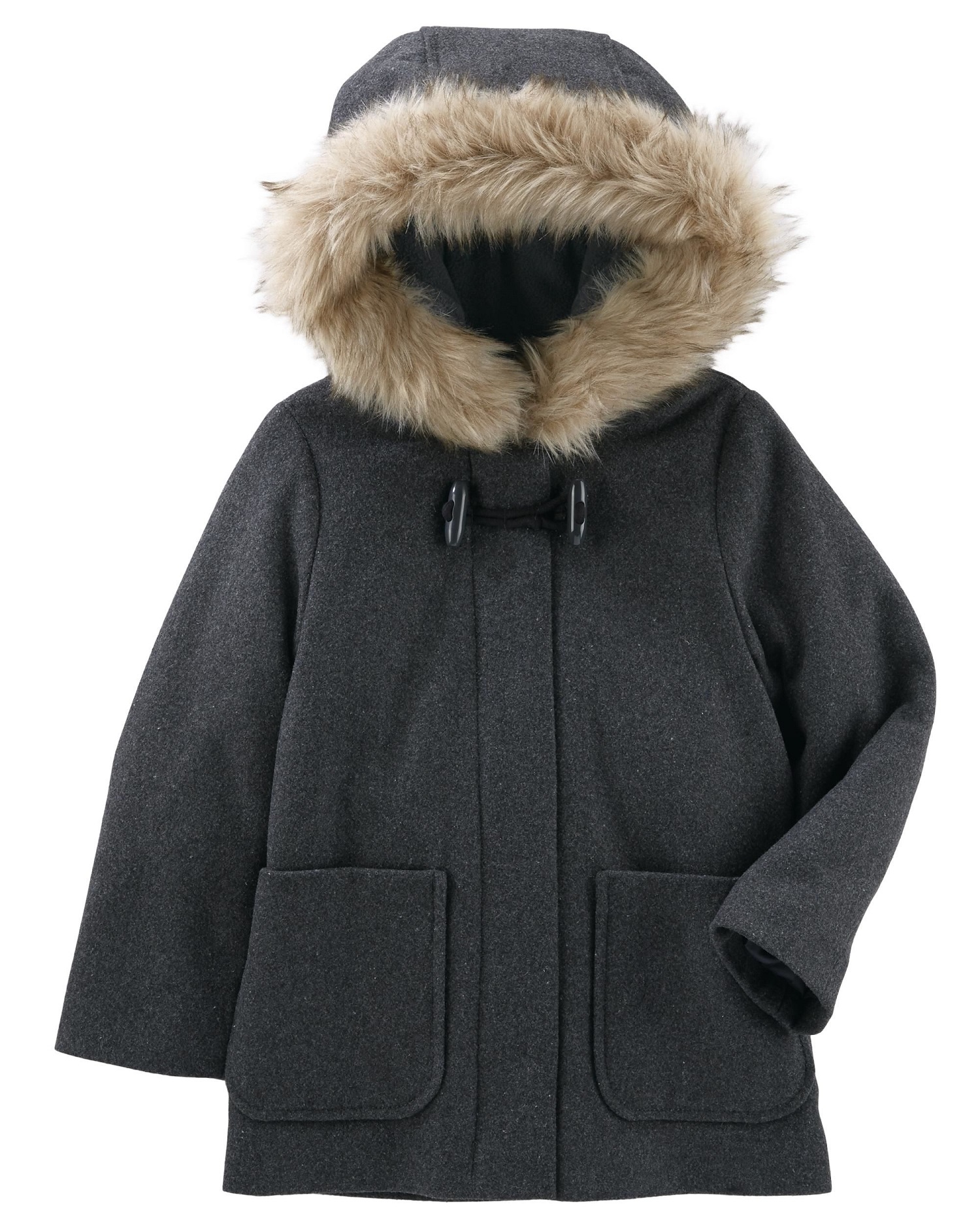 Oshkosh B'gosh OshKosh B'gosh Big Girls' FurTrim Coat, 12 Kids