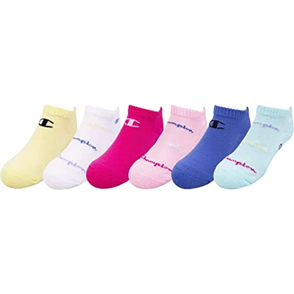 Champion unisex child Kids' Multipacks Socks, No Show Script- Yellow, 9/11 US