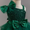 thumbnail image 6 of IDOPIP Pageant Dresses for Girls Sequin Toddler Tiered Tulle Tutu Prom Dress Wedding Birthday Formal Gown 1-8Y, 6 of 9