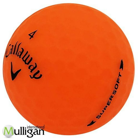 Mulligan - 12 balles de golf récupérées matte Callaway Supersoft 4A, Orange