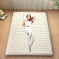 thumbnail image 4 of Premium Foam Japanese Futon Floor Mattress Twin Size 39"x 80",100% High Density Foam Comfortable Floor Mattress,3.5" Thicken Foldable Sleeping Pad,Dormitory Tatami Mat(White), 4 of 11