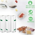 thumbnail image 2 of Vacuum Sealer Bags Rolls 3 Pack for Food Saver, Heavy Duty Vacuum Storage Bags for Sous Vide Cooking, Freezer,3* Packing bag,White, 2 of 7