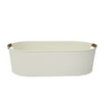 thumbnail image 4 of Better Homes & Gardens - Vanilla White Medium Oval Galvanized Tub BH24100108683F9, 20.27 in L x 11.22 in W x 5.7 in H, 4 of 6